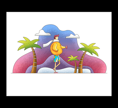 Feels like Summer character digital art digital drawing drawing dribbble happy new year illustration new year summer summertime weekend