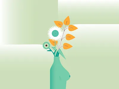 Her geometric geometry girl girl illustration illustration illustrator plant plants woman