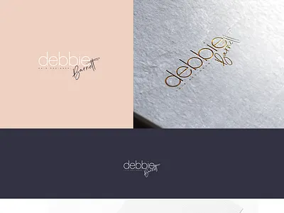 debbie beauty logo brand branding card design female hair hair salon illistration logo logo design logos luxury logo makeup vector