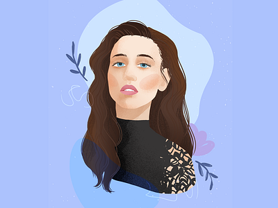 girl portrait digital art digitalpainting girl illustration portrait procreate
