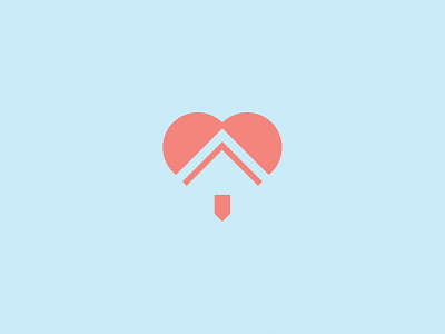 House & Heart brand cutting room floor house logo minimal negative space