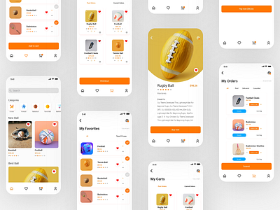 Sports E-Commerce App app app design e commerce ecommerce app ios mobile app mobile app design mobile design mobile ui products ui ux design user interface design