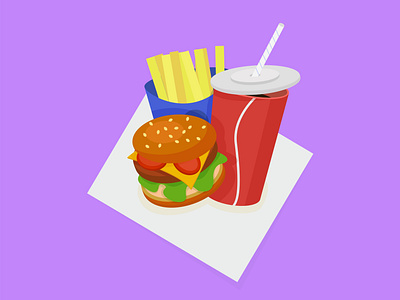 Fast food 🍔🍟🥤 burger burger king burgers coca cola coca cola cocacola cola fast food fastfood flat flat illustration food french fries fries illustration mcdonald mcdonalds potato chips vector vector illustration