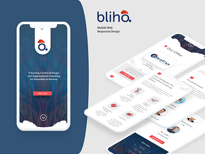 Bliho Web Mobile Responsive Design branding chiken consultant design elearning landing landing page landing section landingpage mobile responsive rooster ui ui mobile uiux mobile