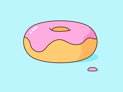 Donut 🍩 adobe illustrator donut donuts flat flat illustration illustration sweet sweets vector vector illustration