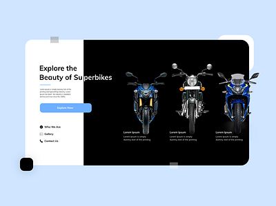Superbikes Landing Page design landing page design landingpage ui ux web webdesign website design