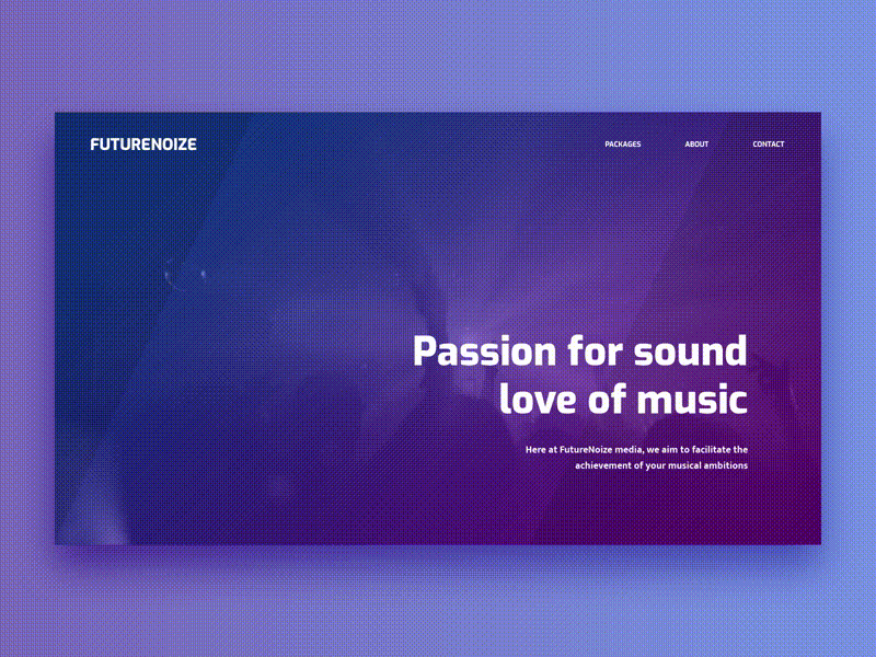 Futurenoize Web Design Animation adobe after effect after effects animation animation 2d animation after effects design music photoshop production vector web design xd