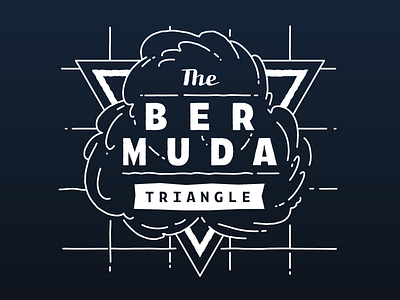 Bermuda Triangle Vinyl Decal illustration lettering typogaphy vector vector illustration