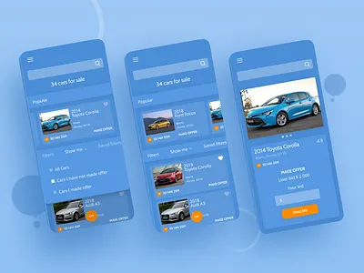 Car auction app app car sellcar ui ux