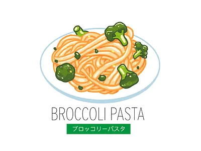 Broccoli pasta broccoli broccoli pasta cool cute fanart food joke kawaii pasta procreate terrace house