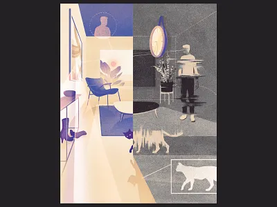 Seeing around corners colour editorial editorial illustration graphic illustration magazine scientific texture