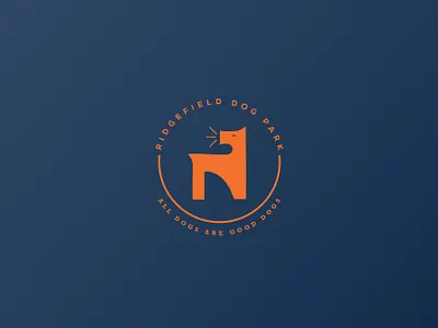 Dog Park airedale badge badge design bark blue brand branding good boy good dog happy icon irish kerry blue logo orange park playful schnauzer simple terrier