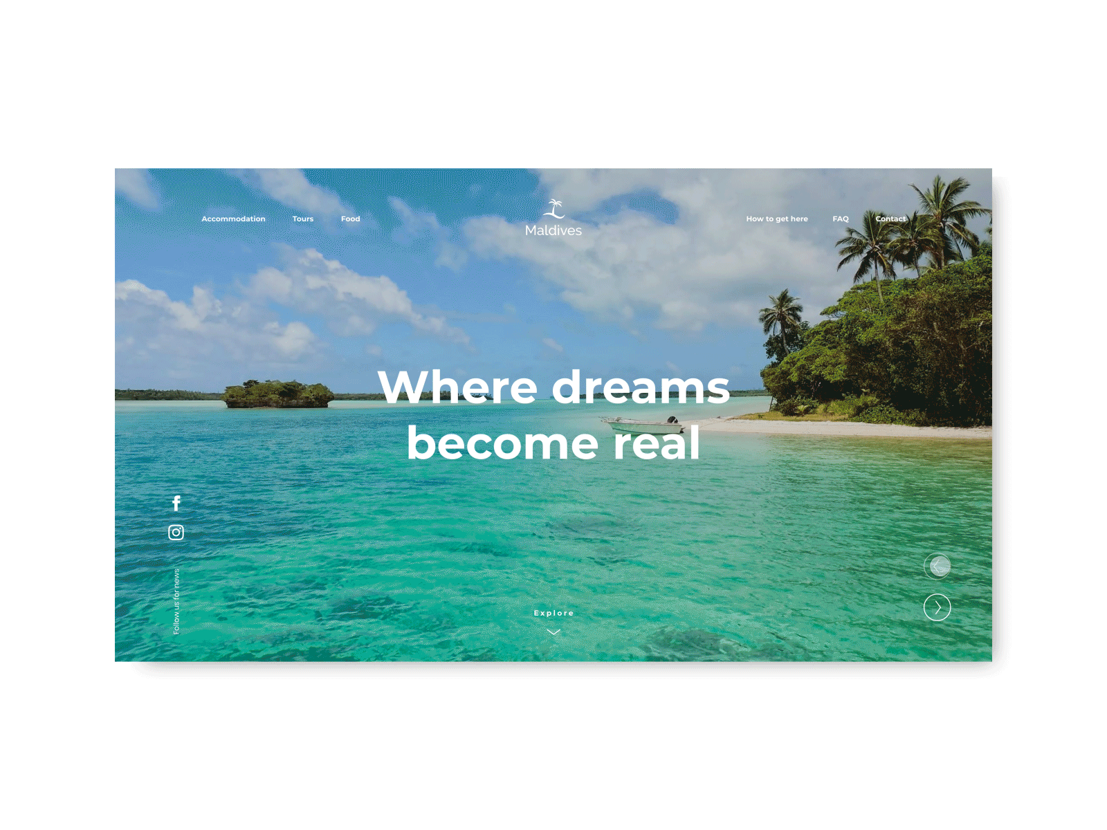 Travel Website Slider Animation in Adobe XD adobe xd animation auto animate auto animate image slider maldives motion design seaside slider slider design travel travel agency travel blog travel blogger travel website travelling ui design vacation vacation rental vacation rentals