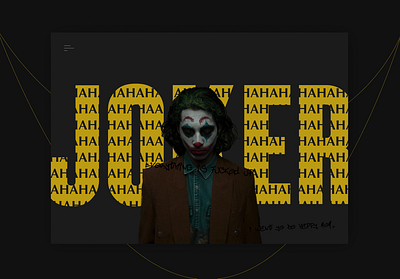 Promotion site advertising clown design film joker model movie site smile web