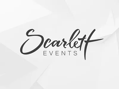 Scarlett Events s.r.o. company logo brush lettering calligraphy event company iamrushdog lettering logo logo design logotype typography