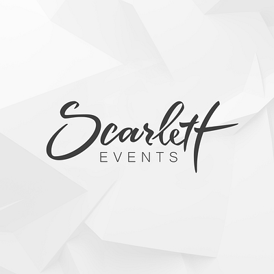 Scarlett Events s.r.o. company logo brush lettering calligraphy event company iamrushdog lettering logo logo design logotype typography