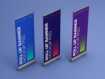 Roll Up Banner Mockup airport banner banner design branding mockup design mockup template photorealistic photorealistic mockup posm realism roll up rollup template