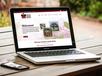 DevineDesign Footes Amish Sheds logo web design websitedesigner wordpress