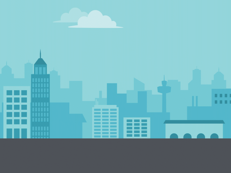 Delivery animation blue city delivery design flat motorbike phone vector