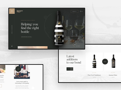 Wine Company Concept agency concept design sketch app ui ui design ux web website work in progress