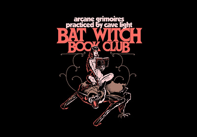 Bat Witch Book Club art best book bookclub handdrawn illusration illustration magic metal vintage witch witchy
