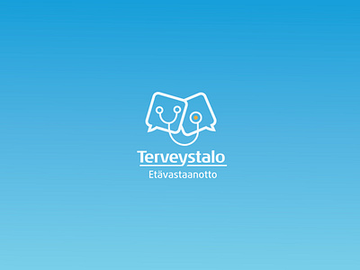 terveystalo dribbble marimur logo branding chat computer diigital friendly happy health care icon logo vector white