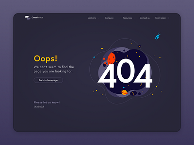 404 dailyui design illustration layout ui ux visual design web web design website