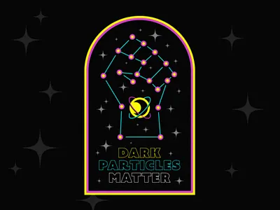 Dark Particles Matter badgedesign dark matter dark particles matter graphic design illustration space space badge space logo weekly warmup