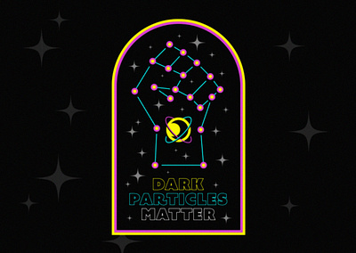 Dark Particles Matter badgedesign dark matter dark particles matter graphic design illustration space space badge space logo weekly warmup