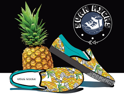 Mock Pineapple Shoes abstraction adobe bucketfeet colorado create design draw illustrator imagination indesign nature pattern photoshop pineapple