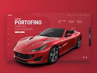 Ferrari UI/UX clean ui dailyui design modern modern design web web design webdesign website website design