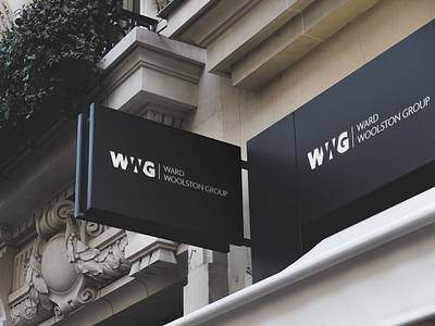 Logo for Ward Woolston Group b2b branding business design logo