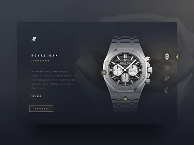 Audemars Piguet Watch Website design modern modern design ui web web app web design webdesign website website design
