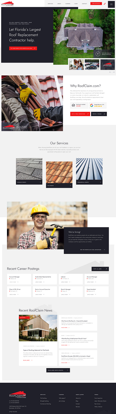 Roofing Construction Website dailyui design modern modern design web web app web design webdesign website website design