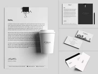 Arina Capital Branding arina art art direction brand design branding businesscard capital design identity logo stationary web