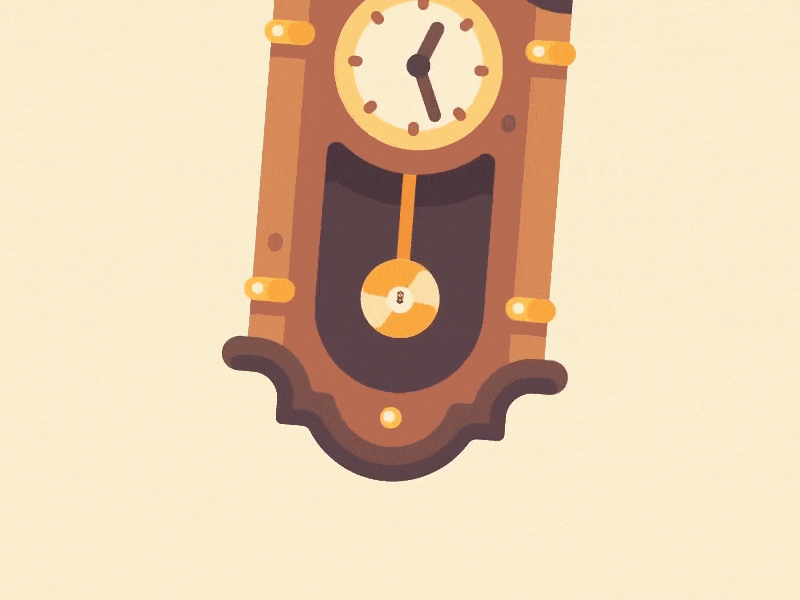 Clock Loop 2d animation after effects animation clock design graphics illustration loop animation motion graphic design symmetry time vector