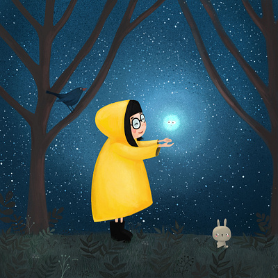 Magic Forest :) 2d character character characterdesign design drawing flatdesign hello hello dribbble hello world hellodribbble illustarator illustration tablet