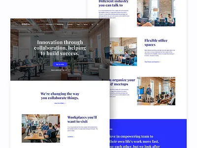 Co-working space Landing page design. brand branding business clean coworking designer homepage homepagedesign landing page design landingpage marketing minimal ui uidesigner uxdesigner visual design webdesign webdesigner website website concept