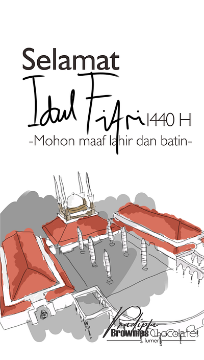 Masjid Agung Jawa Tengah krita sketch sketching