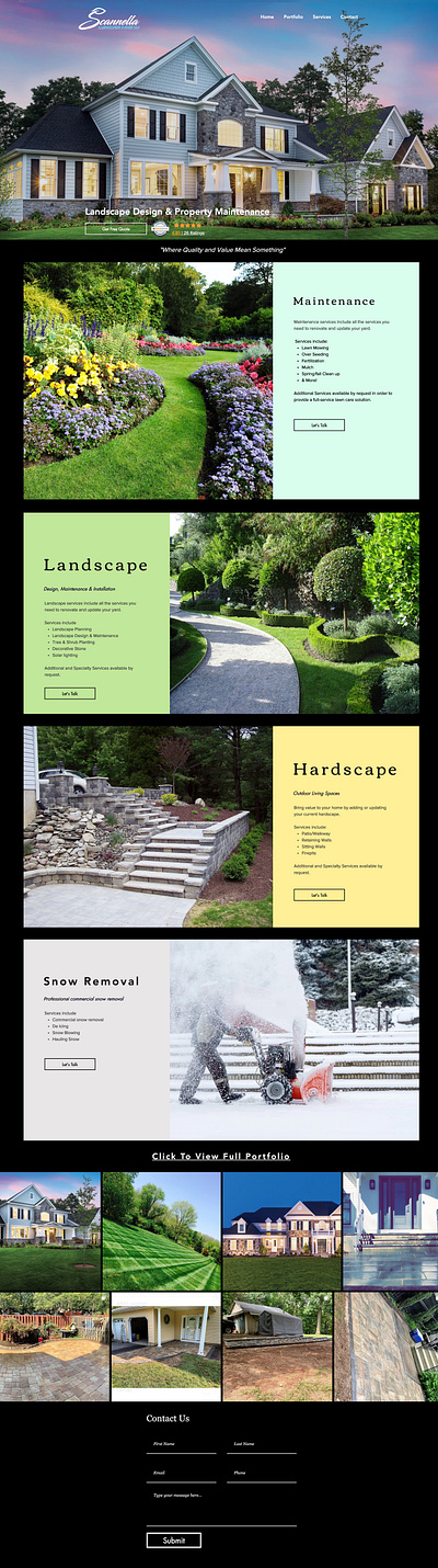 Scanella Landscaping 2019 11 27 clean clean ui dailyui modern design web web app web design webdesign website website design