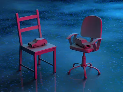 2-chairina c4d minimal render vlasuhiro