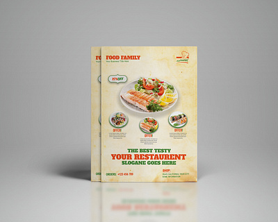 Restaurant Flyer Design branding flyer design illustration illustrator instagram logo marketing poster art restaurant logo typography vector