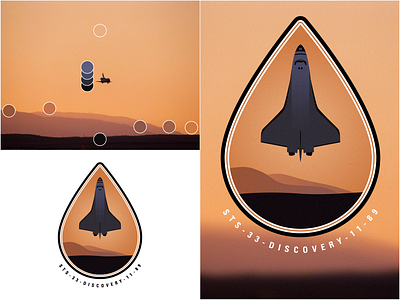 Discovery - STS - 33 1989 gradient grain patch space spaceship sts 33 warmup