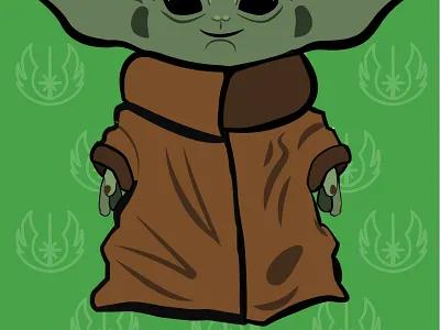 Baby Yoda Wallpaper baby yoda illustration ui vector