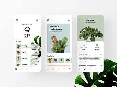 Plantsome App Concept app design interface light mobile plants ui ux web webdesign