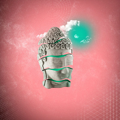 Bouddah | Statue Concept Art art artwork buddah concept design illustration india photoshop pink religion religious statue turquoise