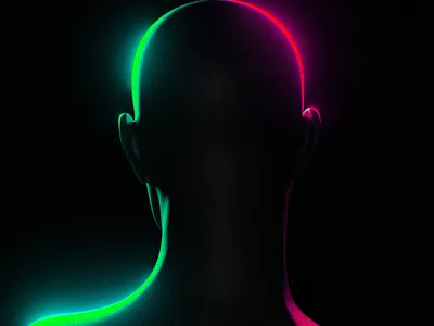 Glow 2019 trend 3d 3d art 3d artist blender blender 3d blender3d blender3dart design glare glow glowing graphic design graphicdesign green man minimal pink silhouette silhouettes