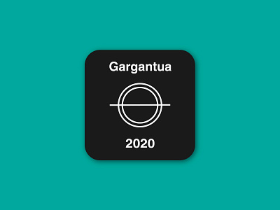 Gargantua 2020 Space Mission Patch - Dribbble Weekly Warmup blackhole cinema design dribbble graphic design helvetica interstellar logo minimalistic mission trip movies patch space typography universe vector