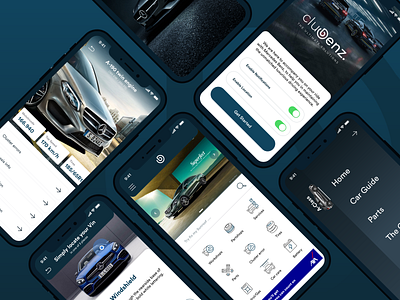 Clubenz | Designed for Mercedes-Benz owners app car community dailyui dark dark app dashboad design guide mercedes mercedes benz owners product design productdesign scan services ui ux