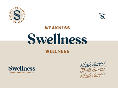 S W E L L N E S S badge brand logo logo design swell type design